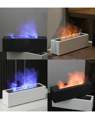 Υγραντήρας χώρου με εφέ φλόγας - 221316 - Black