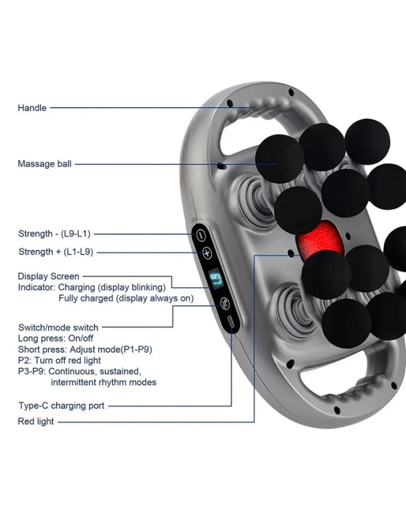 Συσκευή μασάζ σώματος 12 κεφαλών