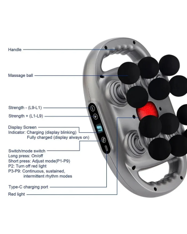 Συσκευή μασάζ σώματος 12 κεφαλών