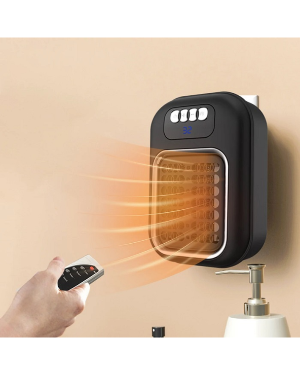 Ηλεκτρικό αερόθερμο πρίζας με τηλεχειριστήριο - 532156 - Black