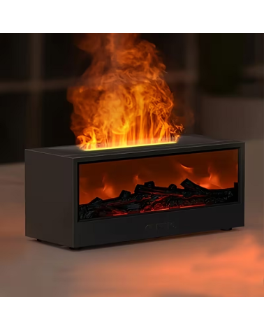 Υγραντήρας χώρου με εφέ φλόγας - 626286 - Black