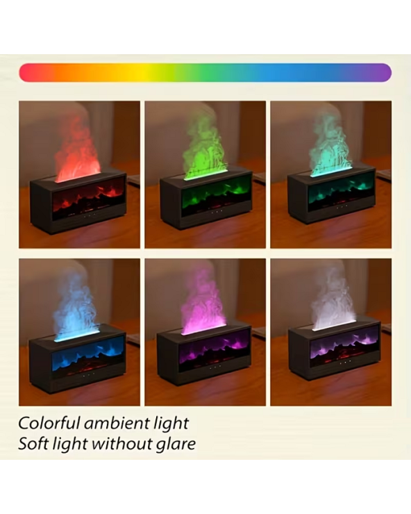 Υγραντήρας χώρου με εφέ φλόγας - 626286 - Black