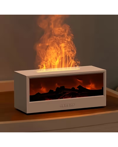 Υγραντήρας χώρου με εφέ φλόγας - 626286 - White