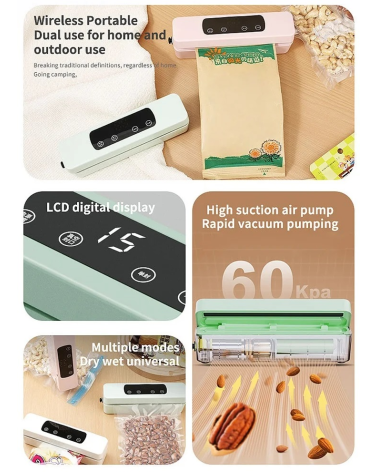 Συσκευή αεροστεγούς σφράγισης τροφίμων & αεροσυμπιεστής - DTY-188 - 814307 - Pink