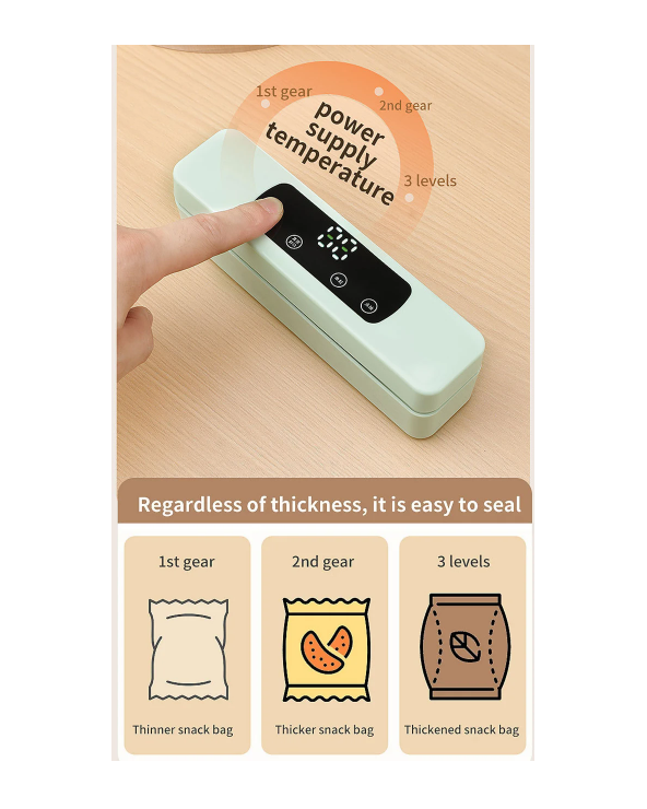 Συσκευή αεροστεγούς σφράγισης τροφίμων & αεροσυμπιεστής - DTY-188 - 814307 - Pink