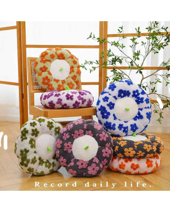 Μαξιλάρι καρέκλας Πουφ - 45cm - 720197 - White/Orange