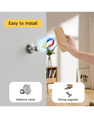 Επαναφορτιζόμενο επιτοίχιο φωτιστικό LED με μαγνητική βάση - 285179 - Dark Brown