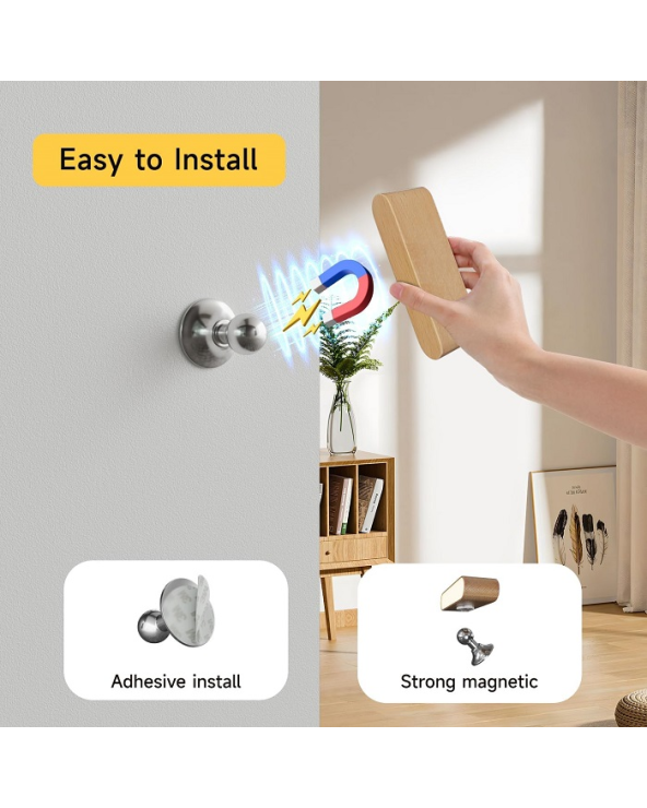 Επαναφορτιζόμενο επιτοίχιο φωτιστικό LED με μαγνητική βάση - 285179 - Light Brown