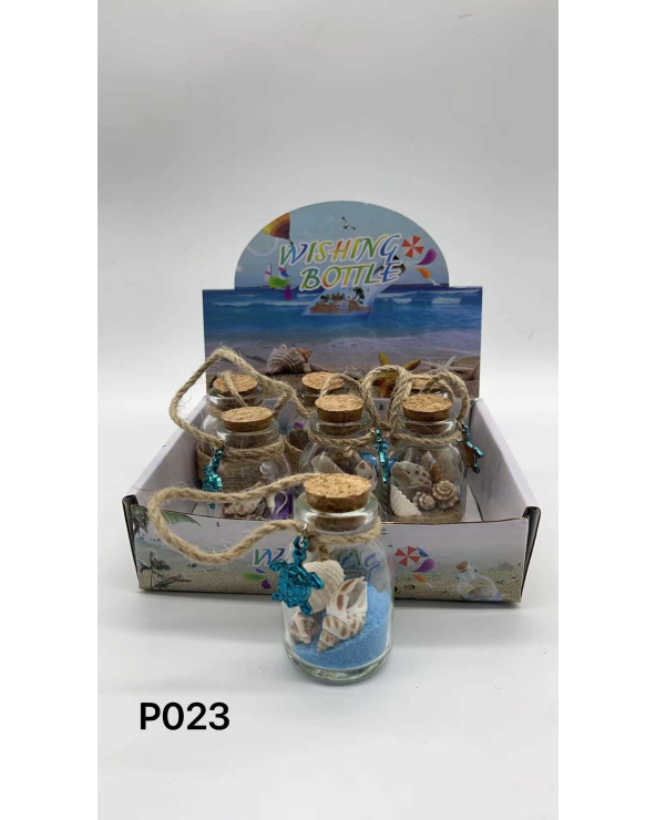 Διακοσμητικό Souvenir - Μπουκαλάκι με κοχύλια - 6pcs