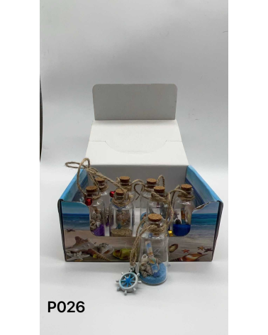 Διακοσμητικό Souvenir - Μπουκαλάκι με κοχύλια - 20pcs