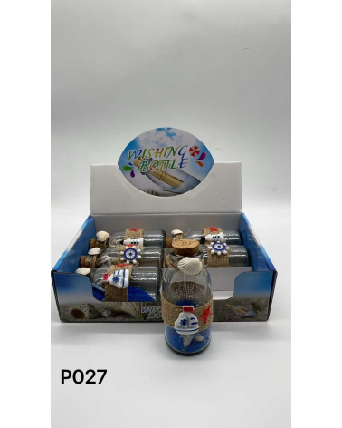 Διακοσμητικό Souvenir - Μπουκαλάκι με κοχύλια - 6pcs