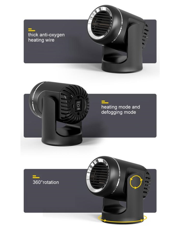 Αερόθερμο αυτοκινήτου - 12V - 1510413 - 150976 - White