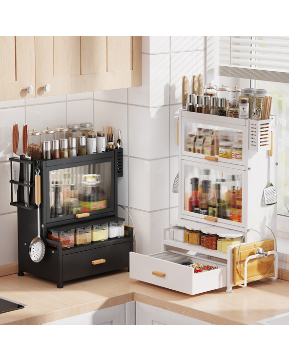 Ντουλάπι οργάνωσης κουζίνας τριώροφο - 11909 - 114036 - White