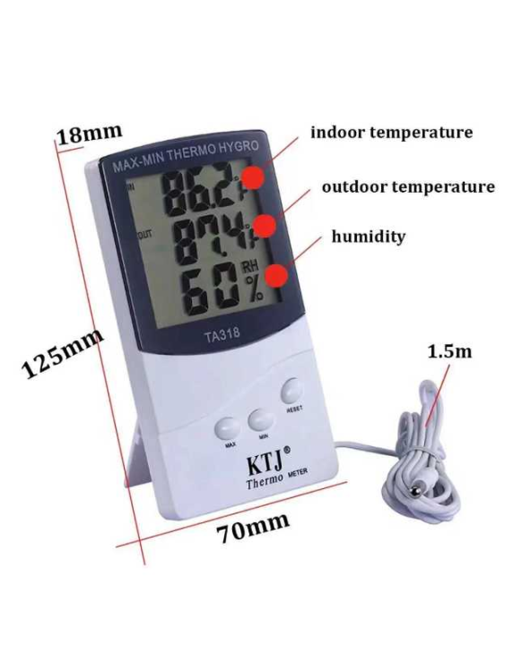 Ψηφιακό θερμόμετρο και υγρόμετρο χώρου - TA318