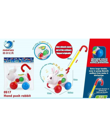 Συρόμενο παιχνίδι Κουνελάκι - 0517 - 117290 - White