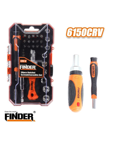 Σετ καστάνια και κατσαβίδι ακριβείας - 38pcs - Finder