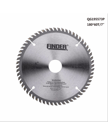 Δίσκος κοπής ξύλου - TCT - 7"" - Φ180 - 60T - Finder