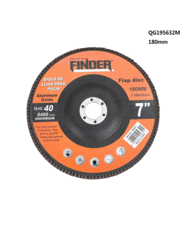 Πολύπτερο λείανσης μετάλλου για γωνιακό τροχό - 7"" - Grit40 - Finder