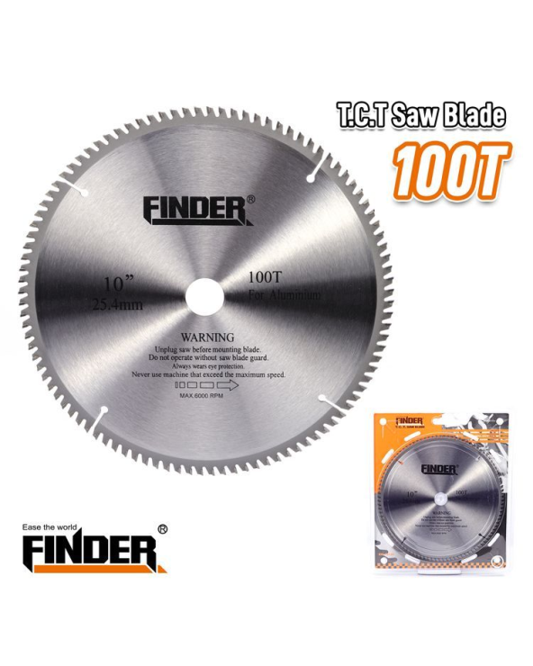 Δίσκος κοπής αλουμινίου - TCT - 10" - Φ255 - 100T - Finder