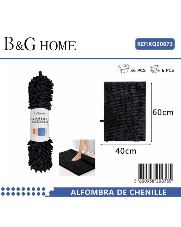 Πατάκι μπάνιου - 6C - Black -  - 40x60cm - Black