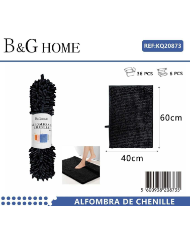 Πατάκι μπάνιου - 6C - Black -  - 40x60cm - Black