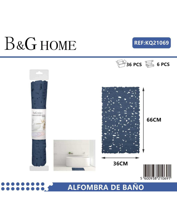 Αντιολισθητικό πατάκι μπάνιου - M0840 - 36x66cm - Blue