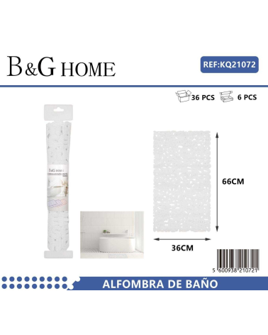 Αντιολισθητικό πατάκι μπάνιου - M0829 - 36x66cm - White