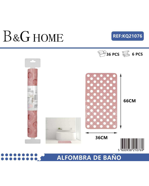 Αντιολισθητικό πατάκι μπάνιου - M0839 - 36x66cm - Pink