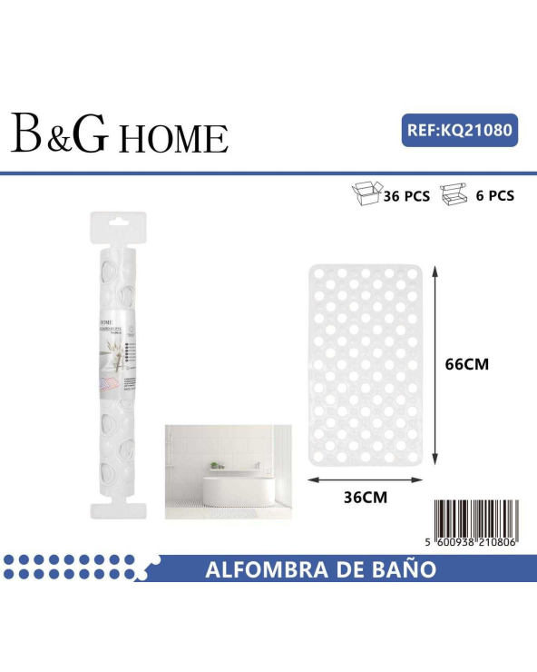 Αντιολισθητικό πατάκι μπάνιου - M0829 - 36x66cm - White