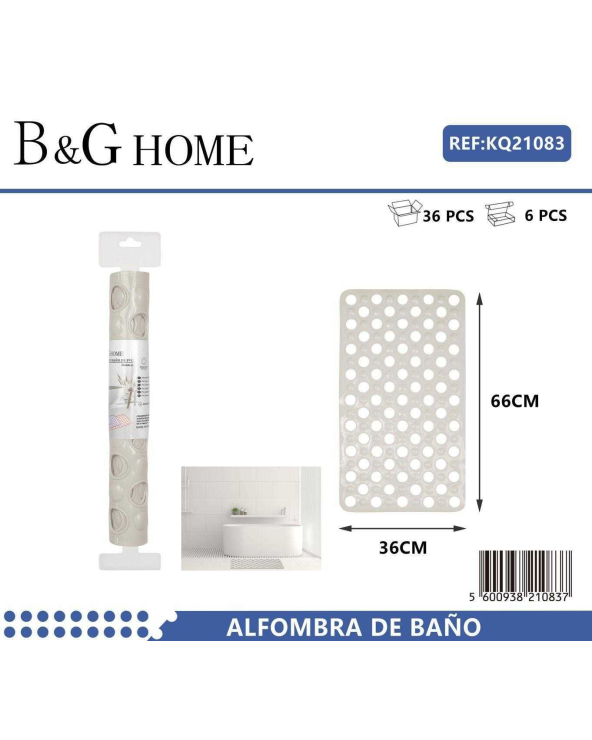 Αντιολισθητικό πατάκι μπάνιου - M0832 - 36x66cm - White