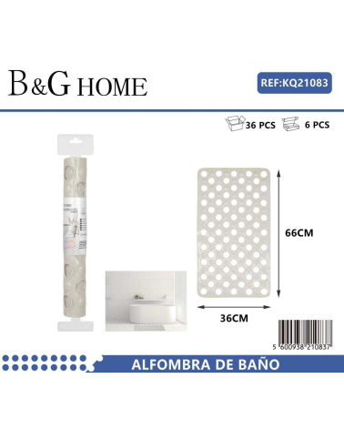 Αντιολισθητικό πατάκι μπάνιου - M0832 - 36x66cm - White