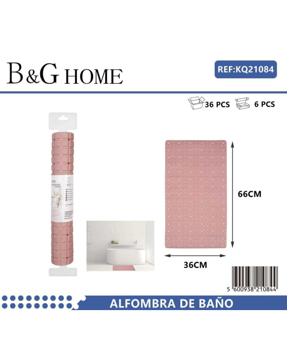Αντιολισθητικό πατάκι μπάνιου - M0839 - 36x66cm - Pink