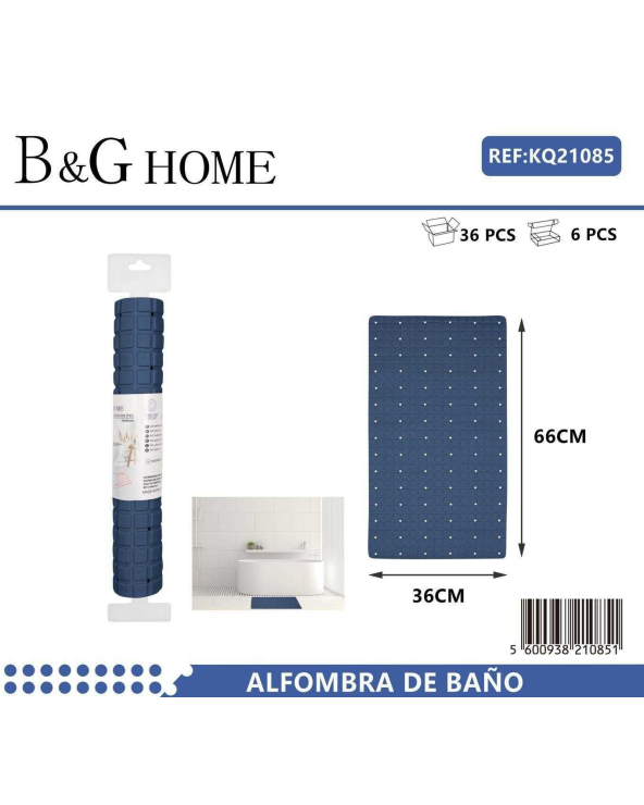 Αντιολισθητικό πατάκι μπάνιου - M0840 - 36x66cm - Blue