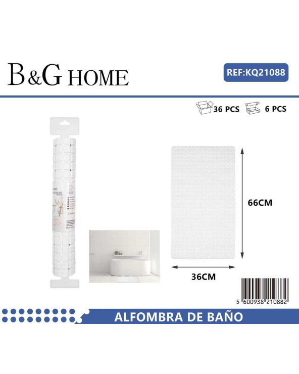 Αντιολισθητικό πατάκι μπάνιου - M0829 - 36x66cm - White