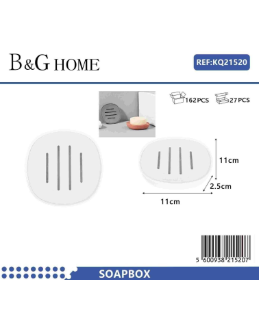 Σαπουνοθήκες μπάνιου πλαστικές - Σετ 9pcs - White