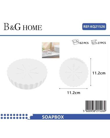 Σαπουνοθήκες μπάνιου πλαστικές - Σετ 9pcs - White