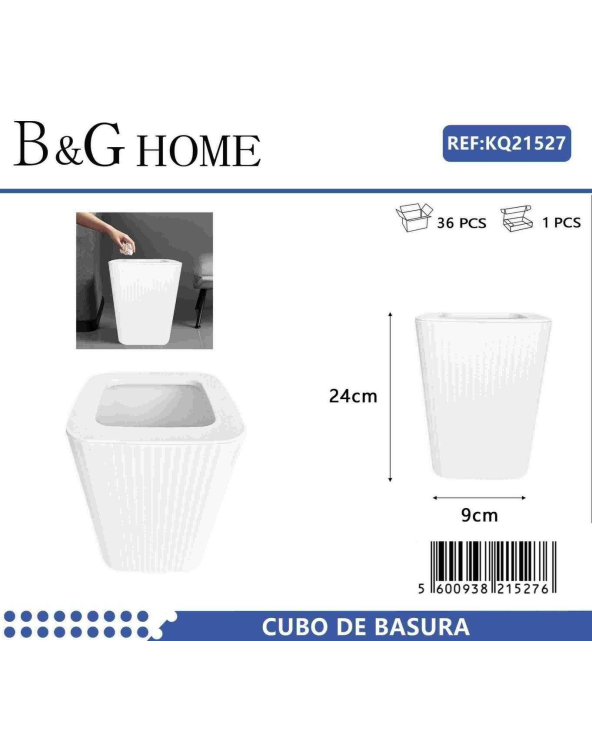 Κάδος απορριμμάτων μπάνιου πλαστικός - White