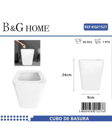 Κάδος απορριμμάτων μπάνιου πλαστικός - White