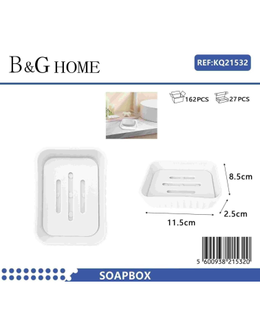 Σαπουνοθήκες μπάνιου πλαστικές - Σετ 9pcs - White