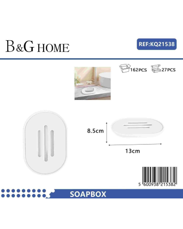 Σαπουνοθήκες μπάνιου πλαστικές - Σετ 9pcs - White