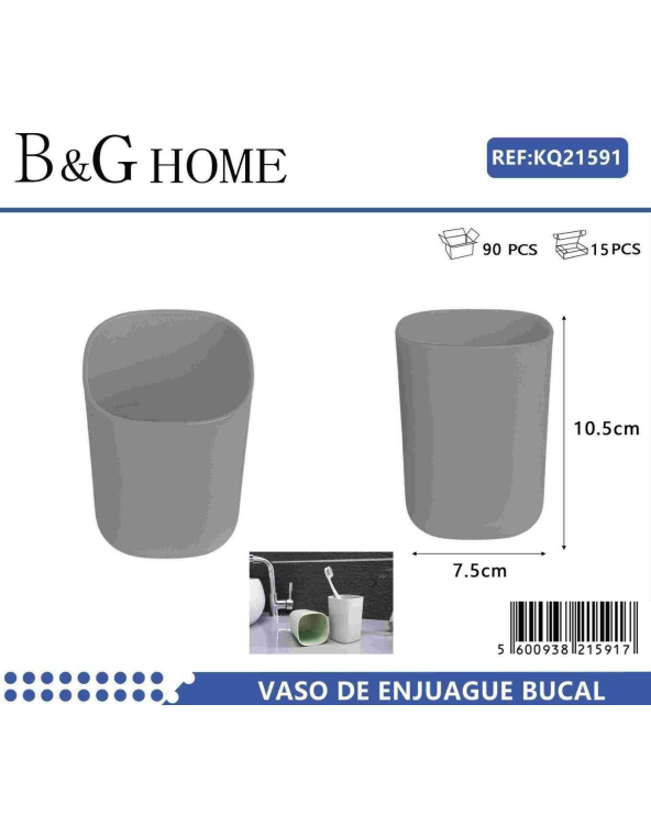 Θήκες οδοντόβουρτσας πλαστικές σε σετ 5Χ - Grey