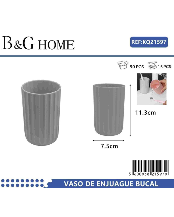 Θήκες οδοντόβουρτσας πλαστικές σε σετ 5Χ - Grey