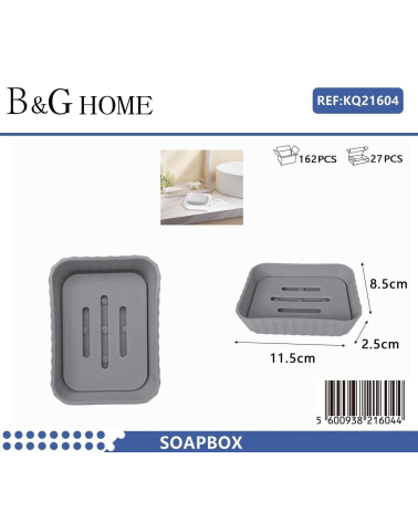 Σαπουνοθήκες μπάνιου πλαστικές - Σετ 9pcs - Grey