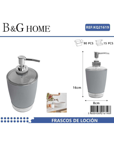 Θήκες κρεμοσάπουνου Dispenser πλαστικές - Σετ 5pcs - Grey