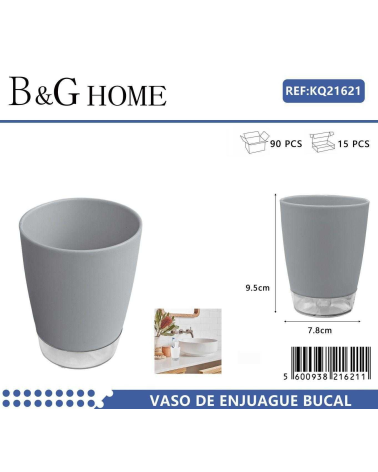 Θήκες οδοντόβουρτσας πλαστικές σε σετ 5Χ - Grey