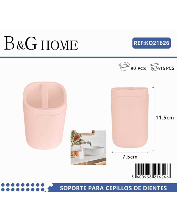 Θήκες οδοντόβουρτσας πλαστικές σε σετ 5Χ - Light Pink