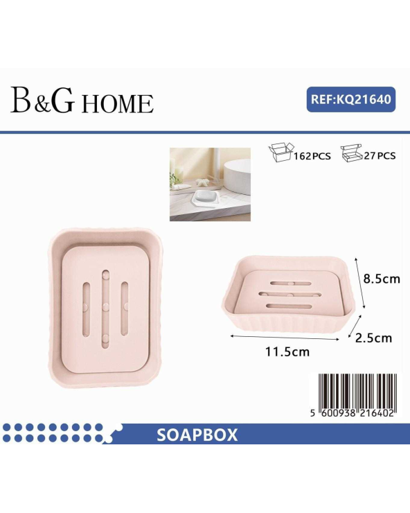 Σαπουνοθήκες μπάνιου πλαστικές - Σετ 9pcs - Light Pink