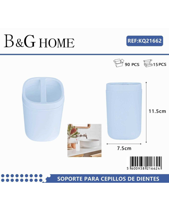 Θήκες οδοντόβουρτσας πλαστικές σε σετ 5Χ - Light Blue