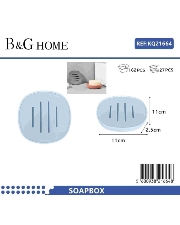 Σαπουνοθήκες μπάνιου πλαστικές - Σετ 9pcs - Light Blue