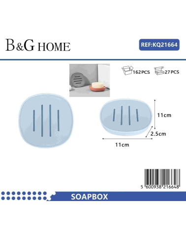 Σαπουνοθήκες μπάνιου πλαστικές - Σετ 9pcs - Light Blue